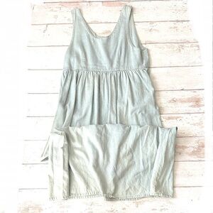 Cambridge Clothing Co. S/M Womens Denim Jean Maxi Dress Tie in Back Size Small